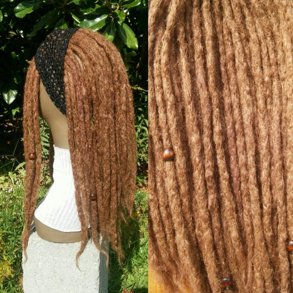 Handmade Crocheted Brown reusable dreadlocks - Picture 3 of 6
